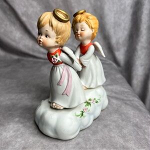 1974 Berman & Anderson Kissing Angels Rotating Music Box Plays Brahms Video READ
